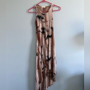 Marble pattern maxi dress